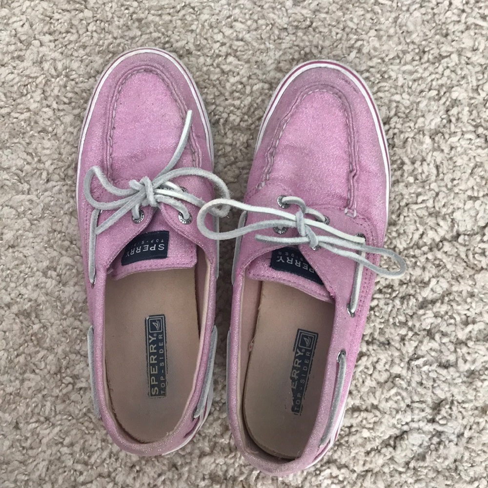 Pink Sperry shoes